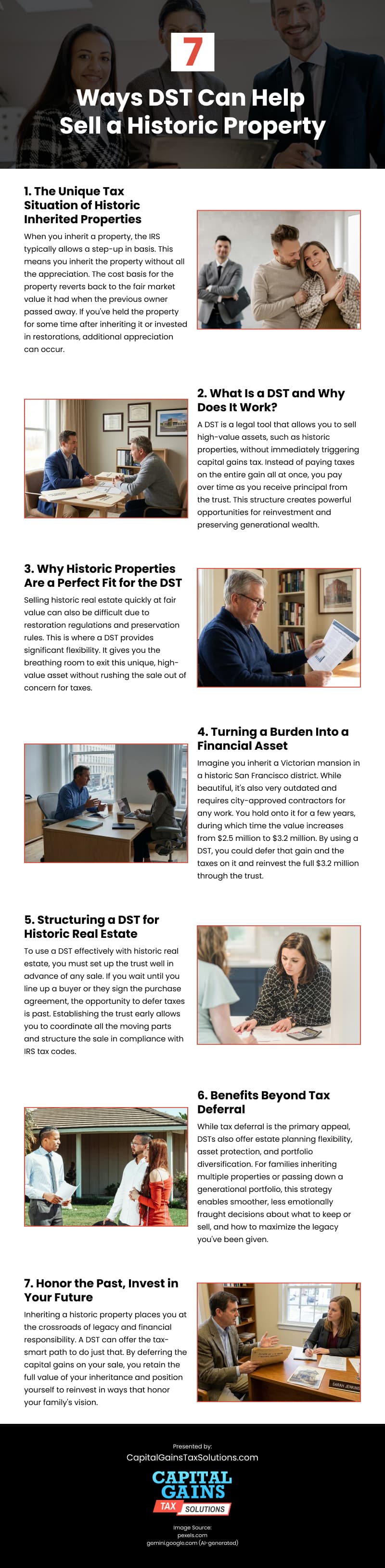 7 Ways DST Can Help Sell a Historic Property Infographic 7 Ways DST Can Help Sell a Historic Property Infographic