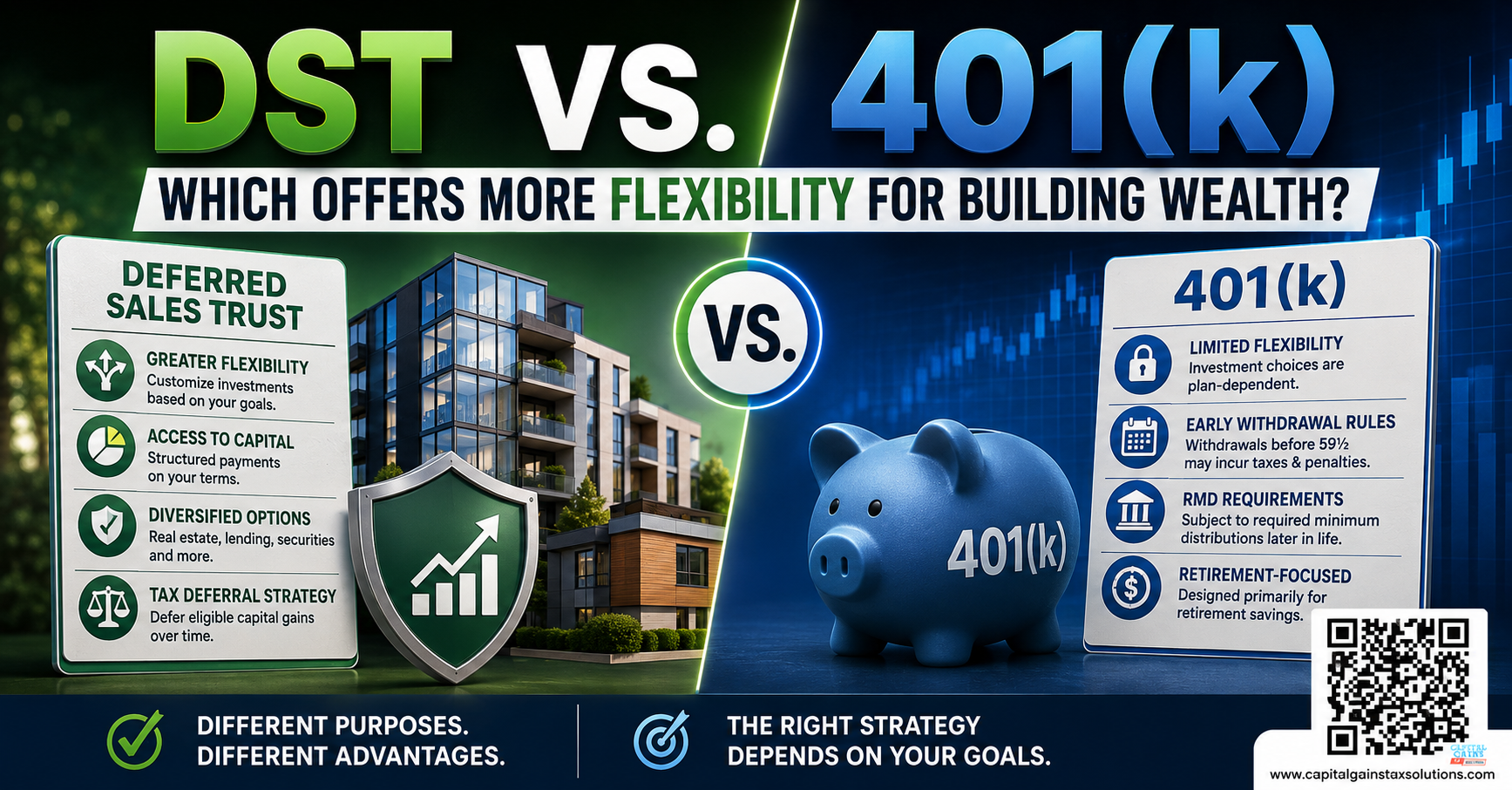 Becoming a Millionaire: DST vs 401(k) — Which One Gives You the Most Flexibility?
