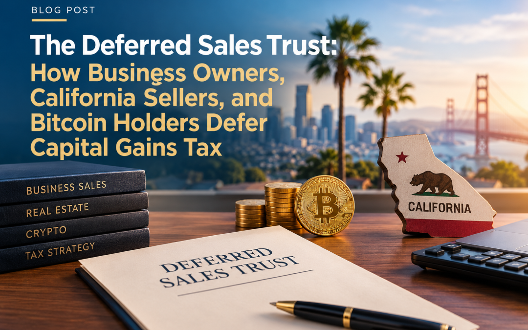 The Deferred Sales Trust: How Business Owners, California Sellers, and Bitcoin Holders Defer Capital Gains Tax